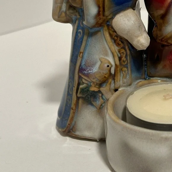 Porcelain Santas Tea Light Holder - Picture 8 of 9